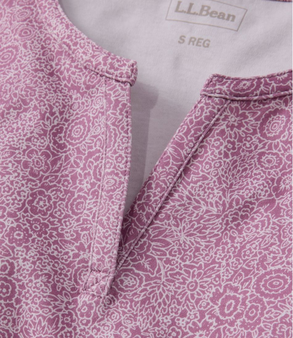 L.L.BeanWomen's Tee, Short-Sleeve Notch-Neck Print