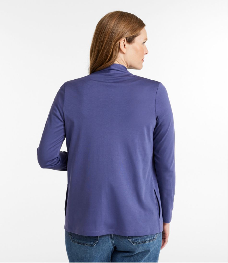L.L.BeanWomen's Pima Cotton Open Cardigan, With Pockets