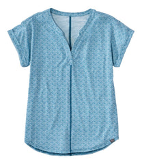 L.L.BeanWomen's Streamside Tee, Short-Sleeve Splitneck Print