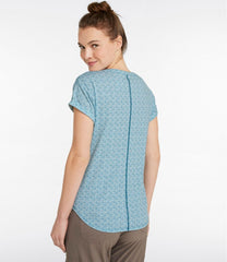 L.L.BeanWomen's Streamside Tee, Short-Sleeve Splitneck Print