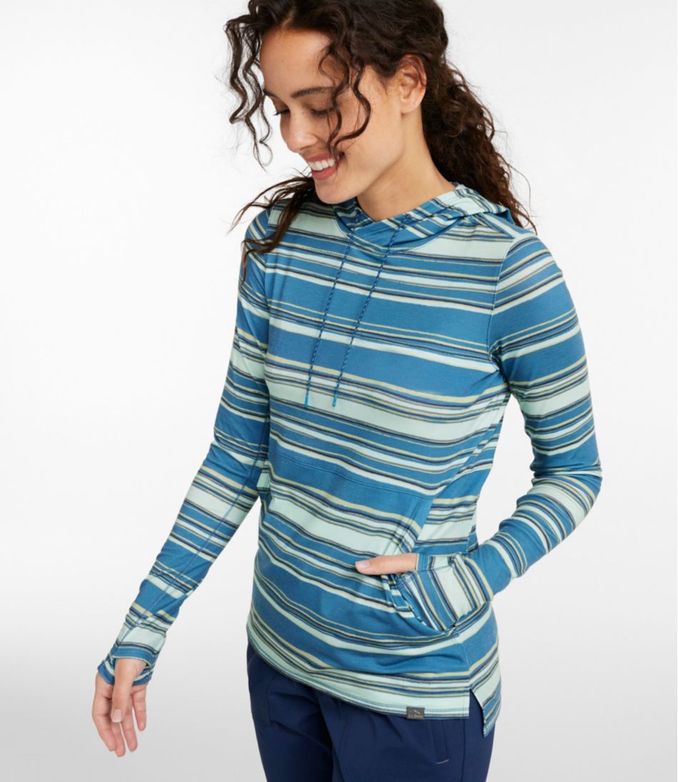 L.L.BeanWomen's Everyday SunSmart® Hooded Pullover, Long-Sleeve Stripe