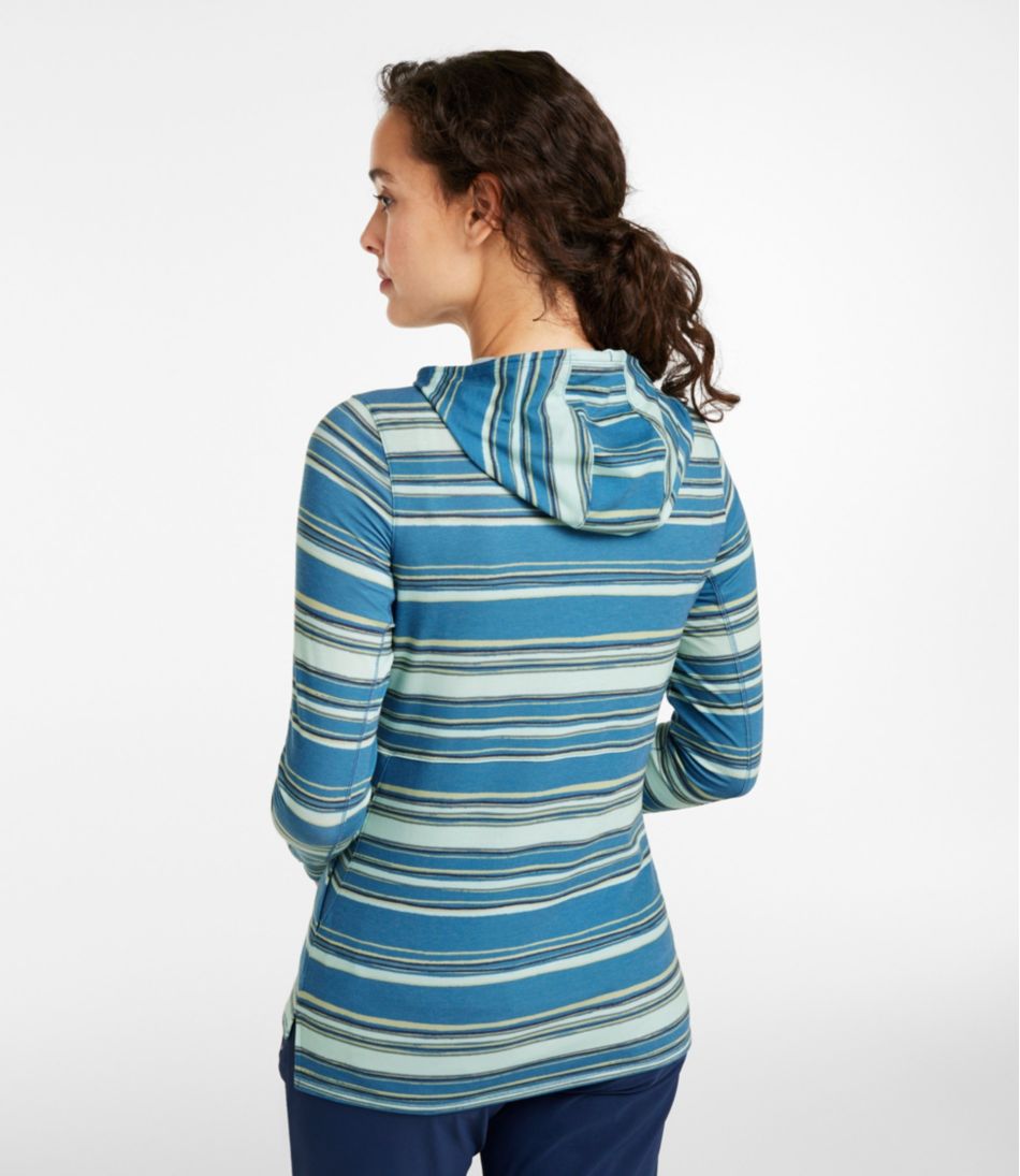 L.L.BeanWomen's Everyday SunSmart® Hooded Pullover, Long-Sleeve Stripe