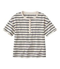 L.L.BeanWomen's Signature Slub Tee, Short-Sleeve Henley Novelty