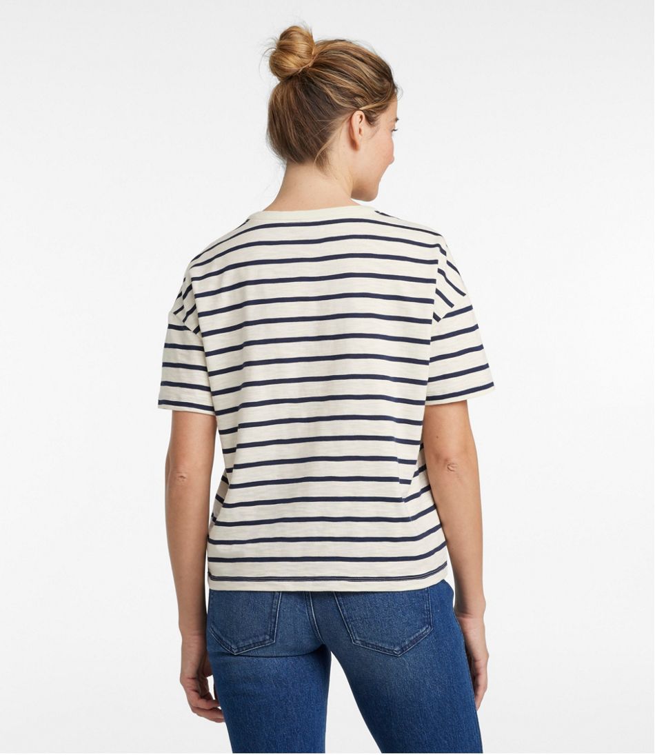 L.L.BeanWomen's Signature Slub Tee, Short-Sleeve Henley Novelty