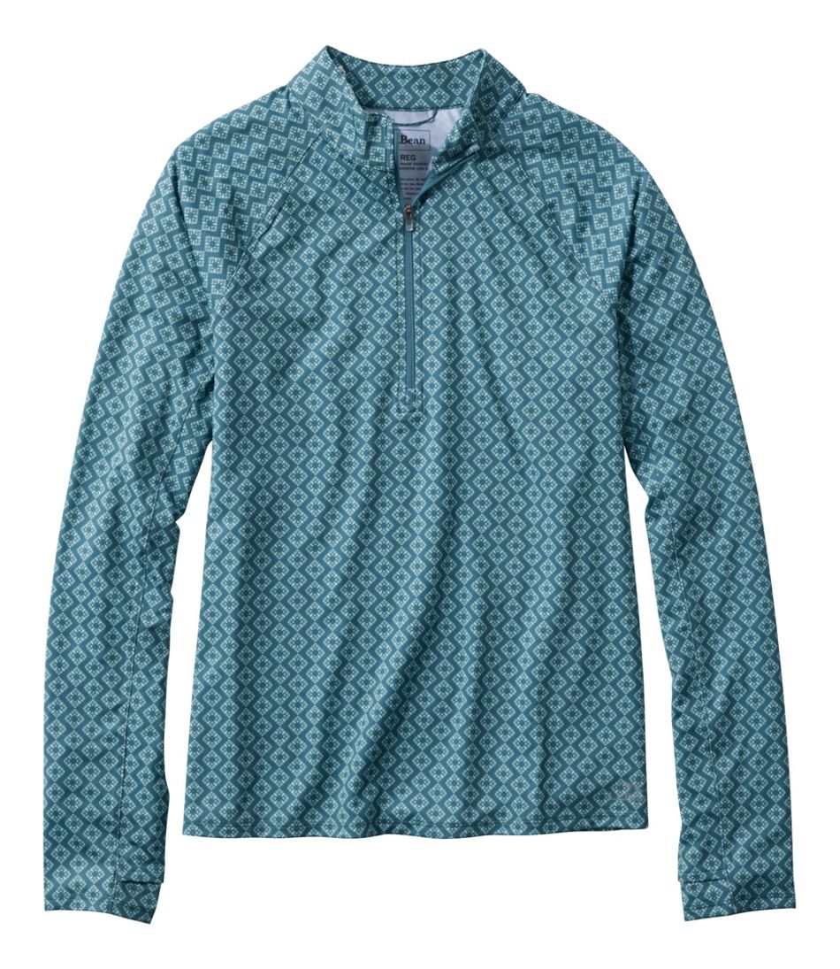 L.L.BeanWomen's Access Trail Pullover, Long-Sleeve Quarter-Zip Print