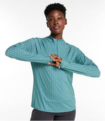 L.L.BeanWomen's Access Trail Pullover, Long-Sleeve Quarter-Zip Print