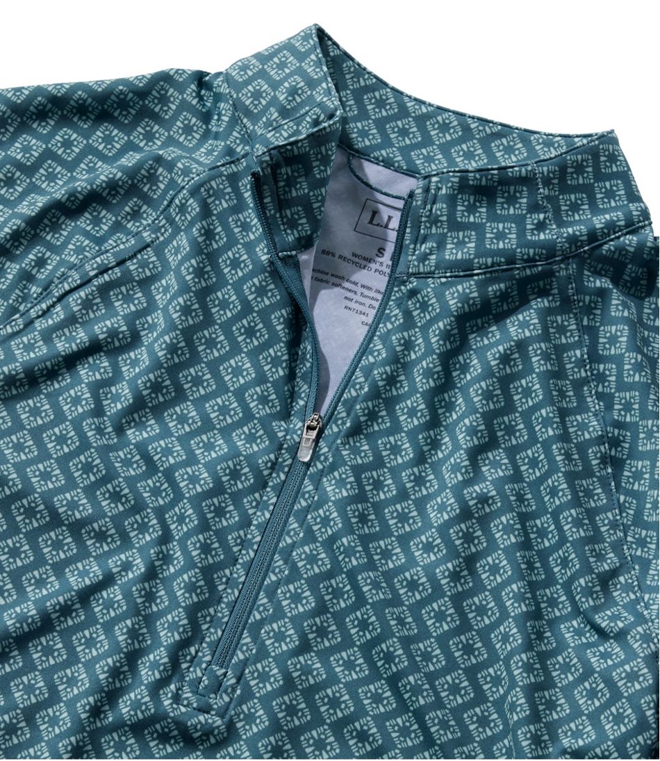 L.L.BeanWomen's Access Trail Pullover, Long-Sleeve Quarter-Zip Print