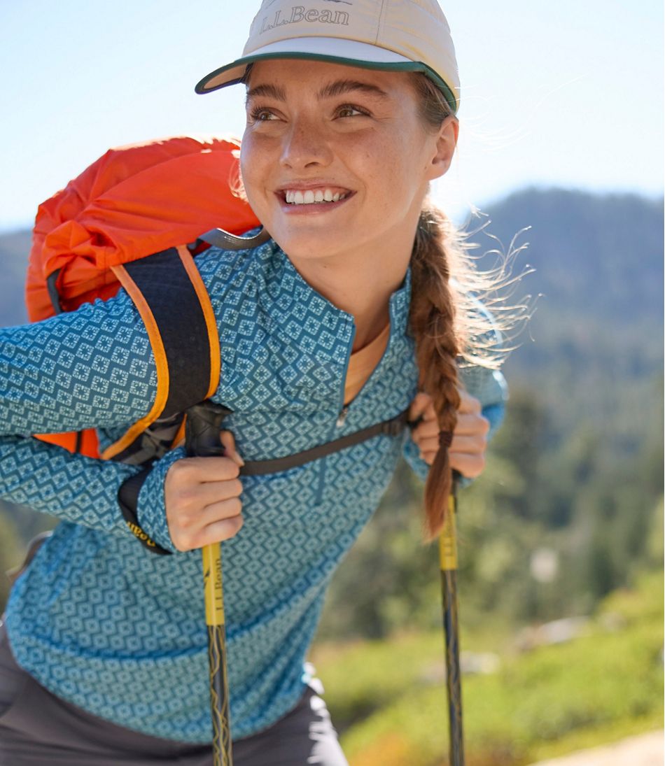 L.L.BeanWomen's Access Trail Pullover, Long-Sleeve Quarter-Zip Print