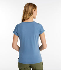 L.L.BeanWomen's Soft Stretch Supima-Blend Tee, Short-Sleeve V-Neck