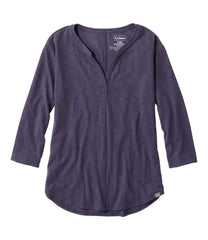 L.L.BeanWomen's Streamside Tee, Three-Quarter-Sleeve Splitneck