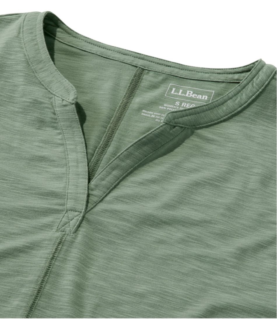 L.L.BeanWomen's Streamside Tee, Three-Quarter-Sleeve Splitneck