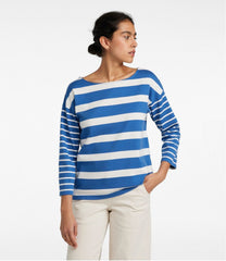 L.L.BeanWomen's Heritage Mariner Top, Boatneck Three-Quarter-Sleeve Blocked Stripe