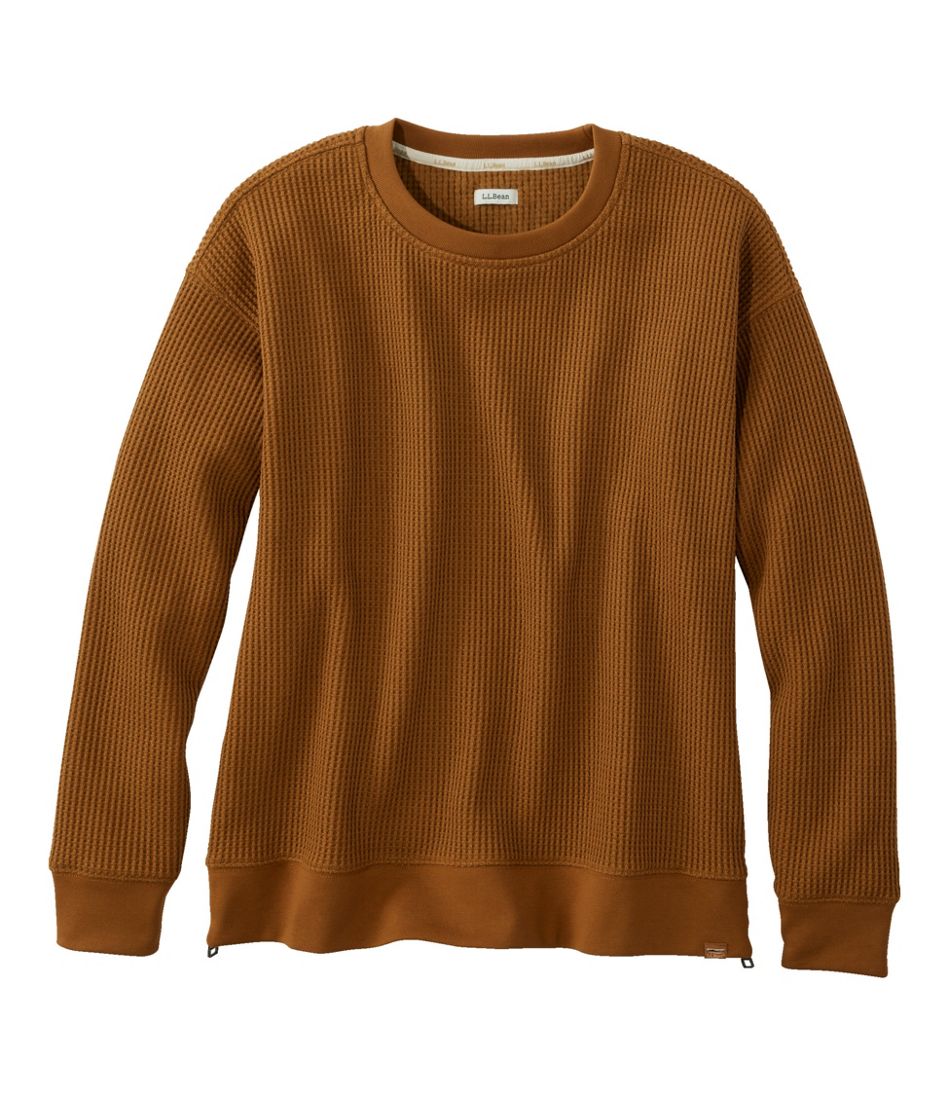 L.L.BeanWomen's Birchwood Brushed Waffle Top, Crewneck