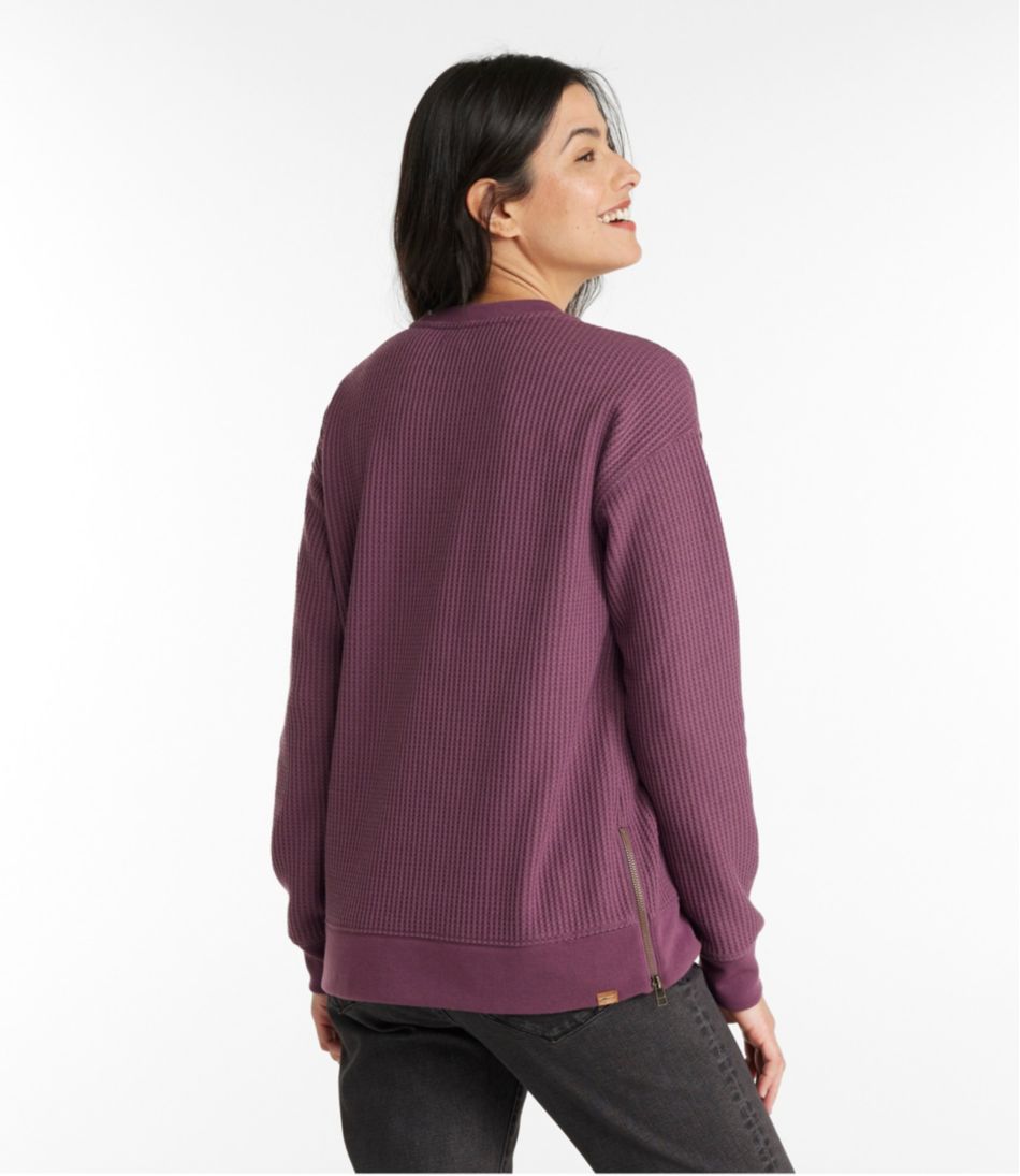 L.L.BeanWomen's Birchwood Brushed Waffle Top, Crewneck