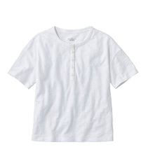 L.L.BeanWomen's Signature Slub Tee, Short-Sleeve Henley