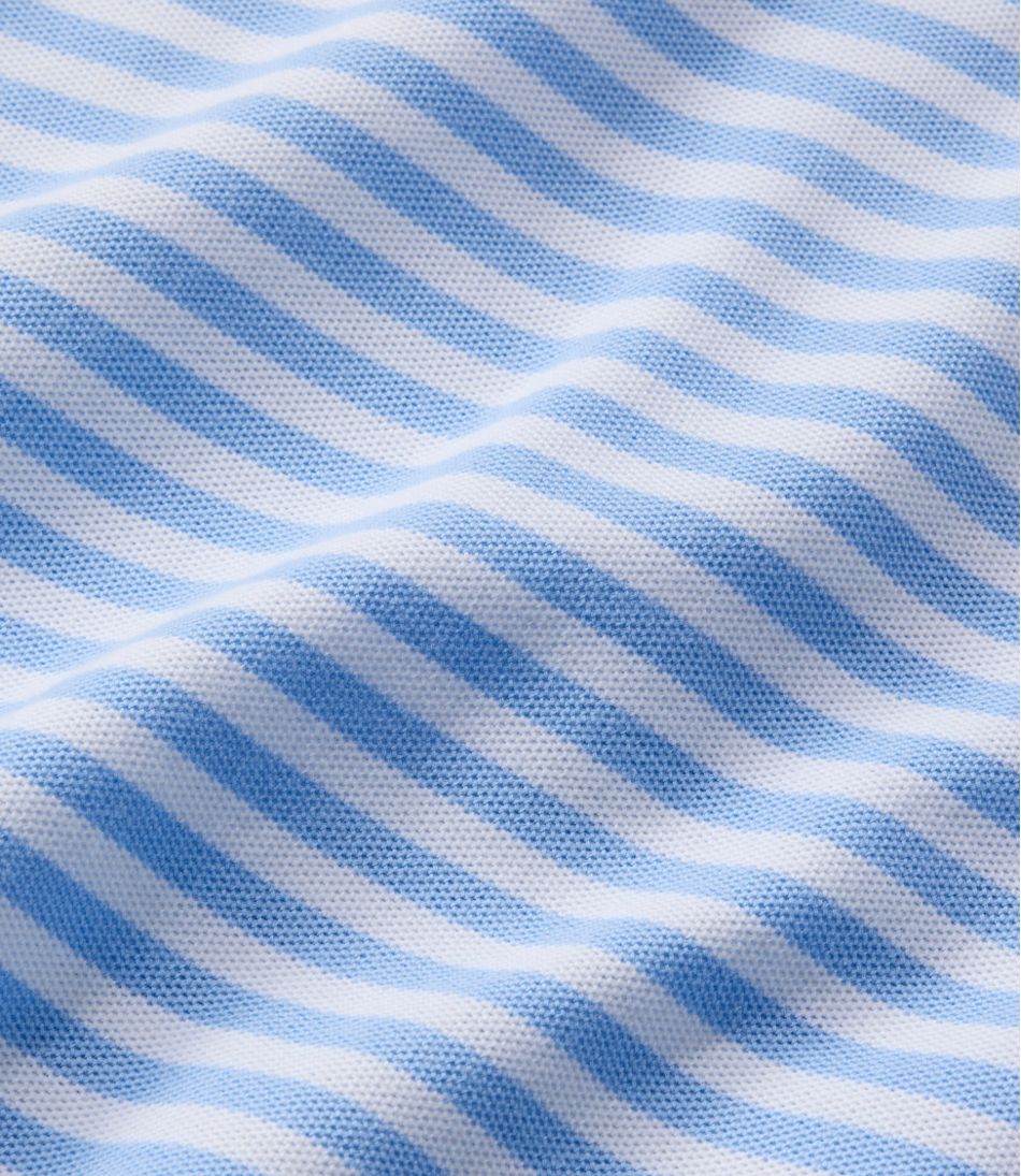L.L.BeanWomen's Premium Double L Polo, Short-Sleeve Relaxed Fit Stripe