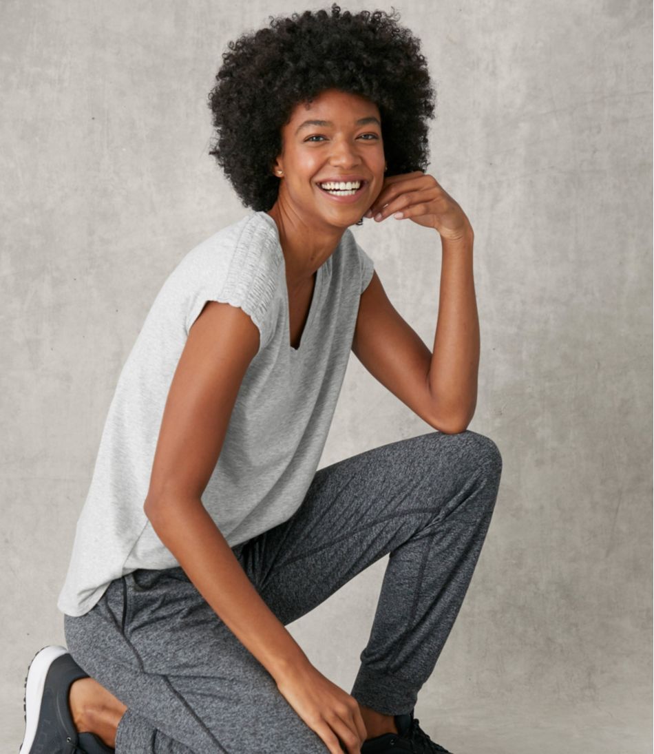 L.L.BeanWomen's Beyond Soft V-Neck Tee, Short Sleeve