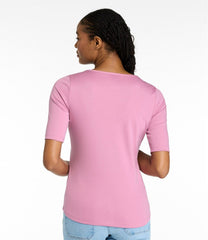 L.L.BeanWomen's Pima Cotton Tee, Elbow-Sleeve Boatneck