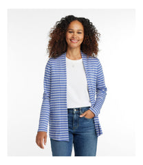 L.L.BeanWomen's Pima Cotton Open Cardigan, With Pockets Stripe