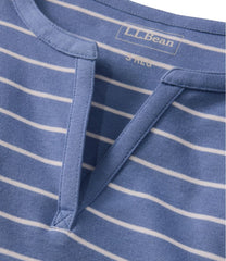 L.L.BeanWomen's Tee, Short-Sleeve Notch-Neck Stripe