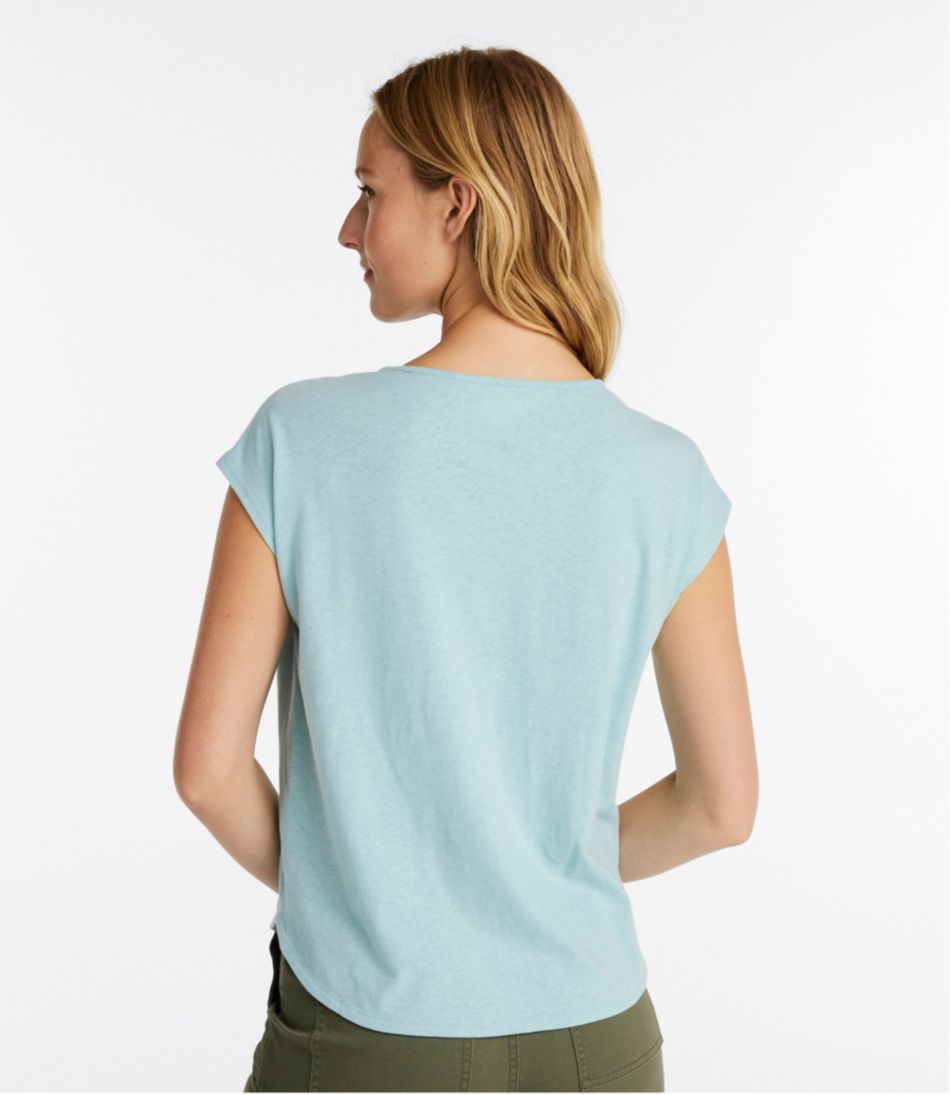 L.L.BeanWomen's Linen/Cotton Tee, Short-Sleeve Scoopneck