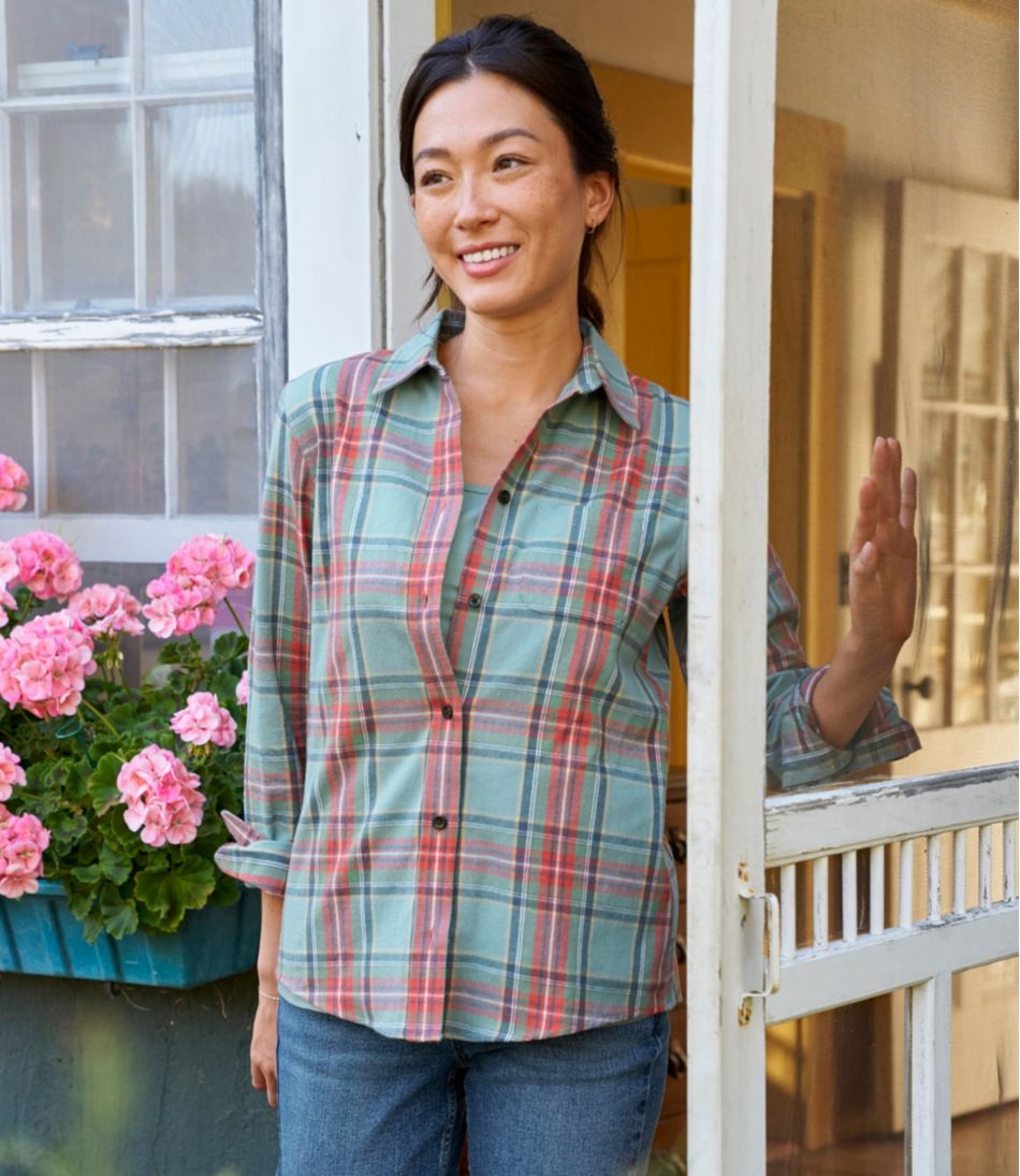 L.L.BeanWomen's Scotch Plaid Flannel Shirt, Relaxed