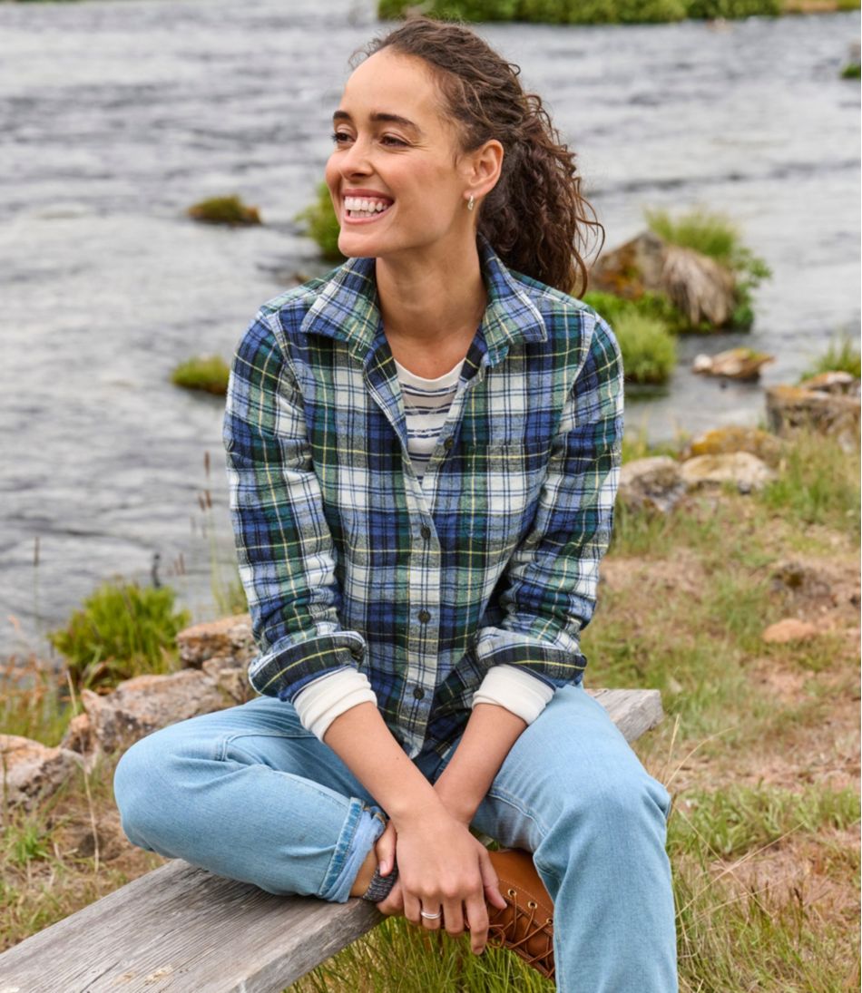 L.L.BeanWomen's Scotch Plaid Flannel Shirt, Relaxed