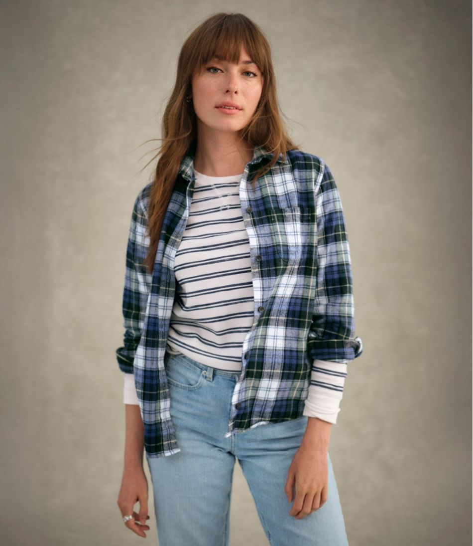 L.L.BeanWomen's Scotch Plaid Flannel Shirt, Relaxed