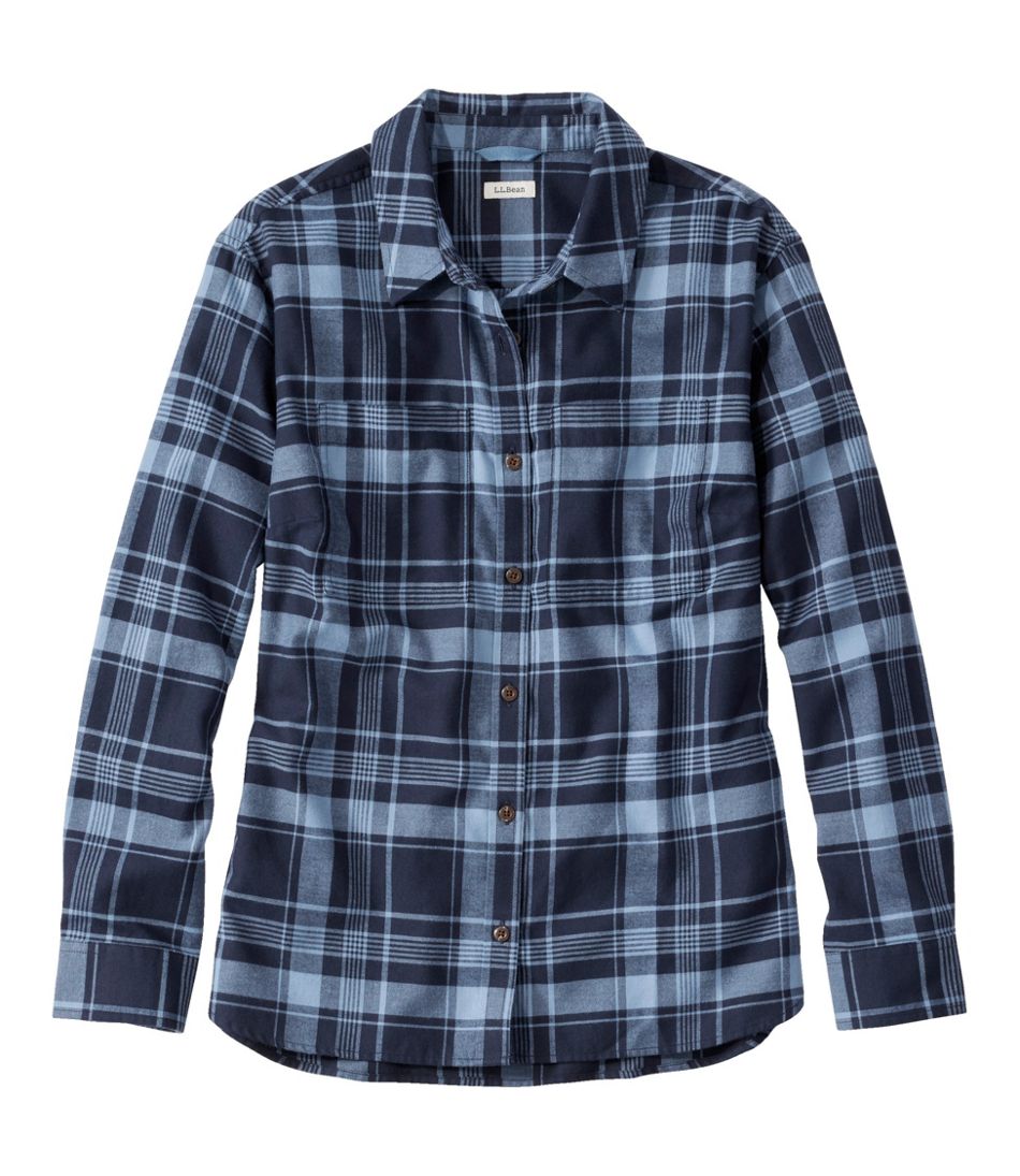L.L.BeanWomen's Whisperweight Flannel Shirt, Button-Down