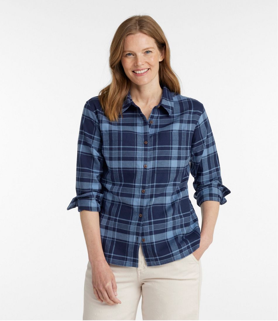 L.L.BeanWomen's Whisperweight Flannel Shirt, Button-Down