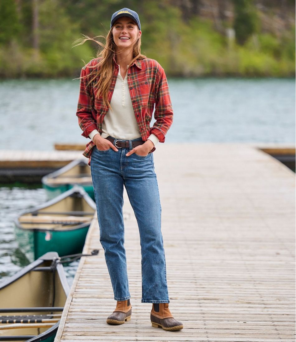 L.L.BeanWomen's Scotch Plaid Flannel Shirt, Boyfriend