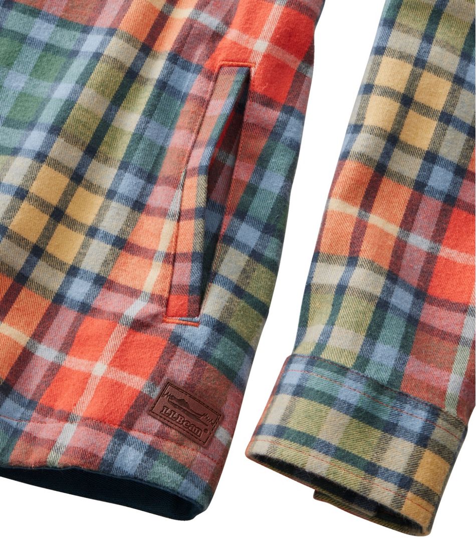 L.L.BeanWomen's Scotch Plaid Flannel Shirt, Relaxed Zip Hoodie