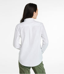 L.L.BeanWomen's Wrinkle-Free Pinpoint Oxford Shirt, Long-Sleeve Relaxed Fit