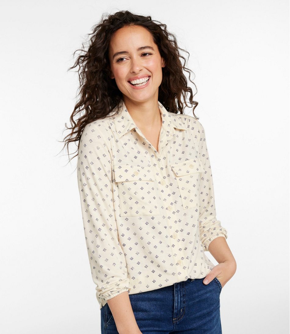 L.L.BeanWomen's Camden Hills Button Front Shirt, Print