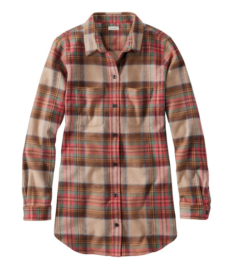 L.L.BeanWomen's Scotch Plaid Flannel Shirt, Tunic