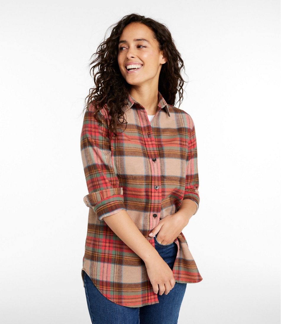 L.L.BeanWomen's Scotch Plaid Flannel Shirt, Tunic