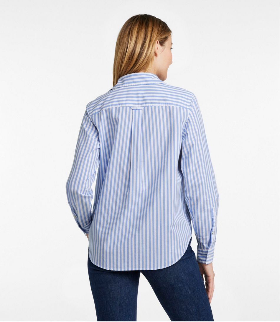 L.L.BeanWomen's Essential Cotton Poplin Shirt, Long-Sleeve
