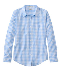 L.L.BeanWomen's Wrinkle-Free Pinpoint Oxford Shirt, Long-Sleeve Relaxed Fit Plaid
