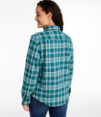 L.L.BeanWomen's Fleece-Lined Flannel Shirt, Snap-Front Plaid