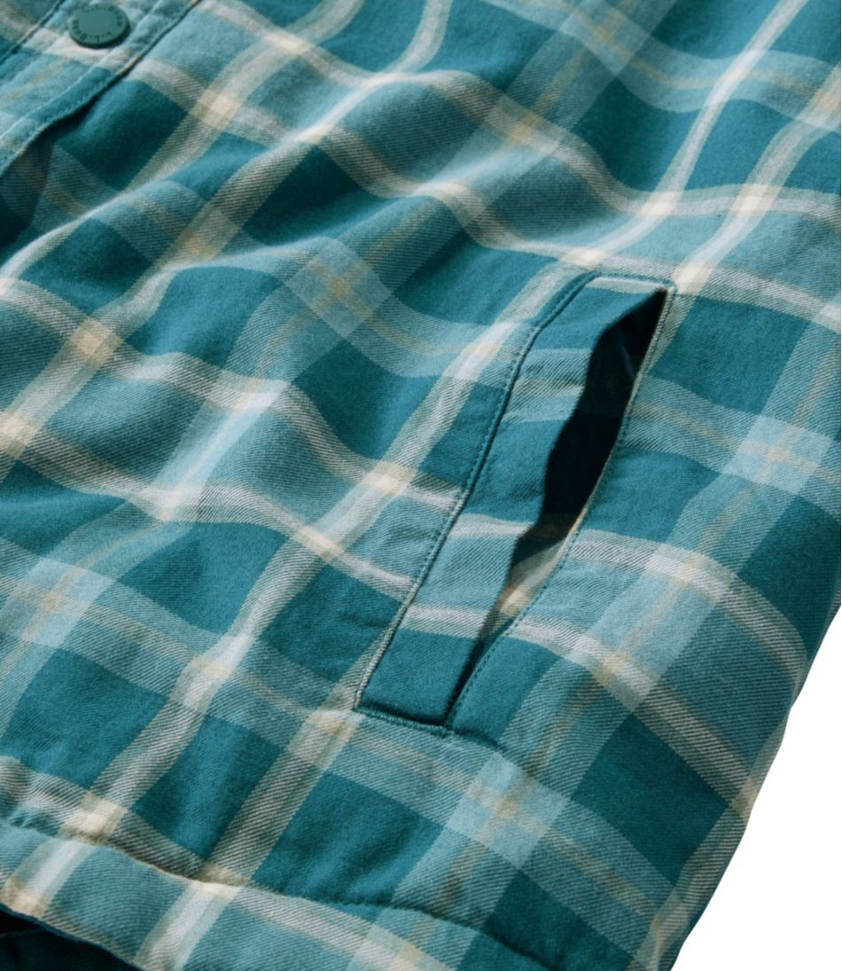 L.L.BeanWomen's Fleece-Lined Flannel Shirt, Snap-Front Plaid