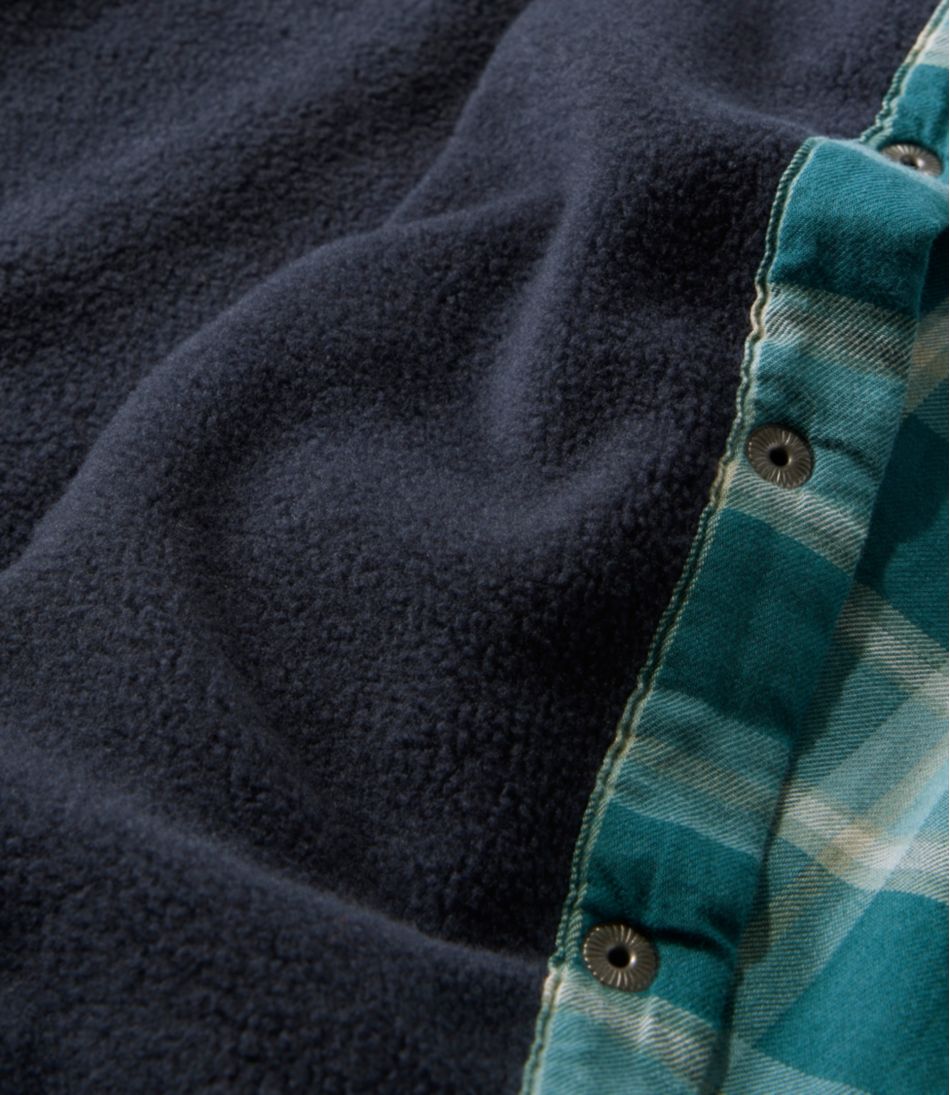 L.L.BeanWomen's Fleece-Lined Flannel Shirt, Snap-Front Plaid