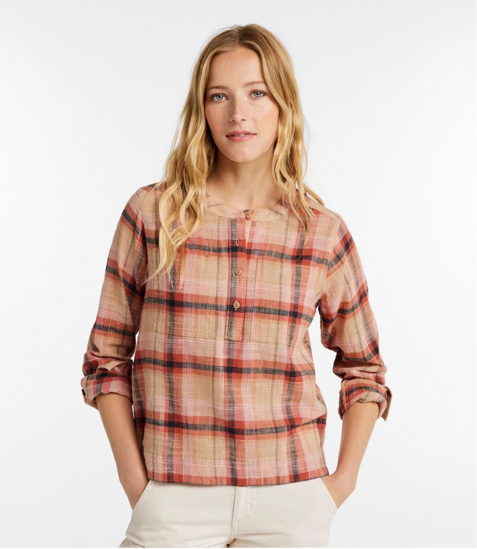 L.L.BeanWomen's Day Breeze Shirt, Long-Sleeve Collarless
