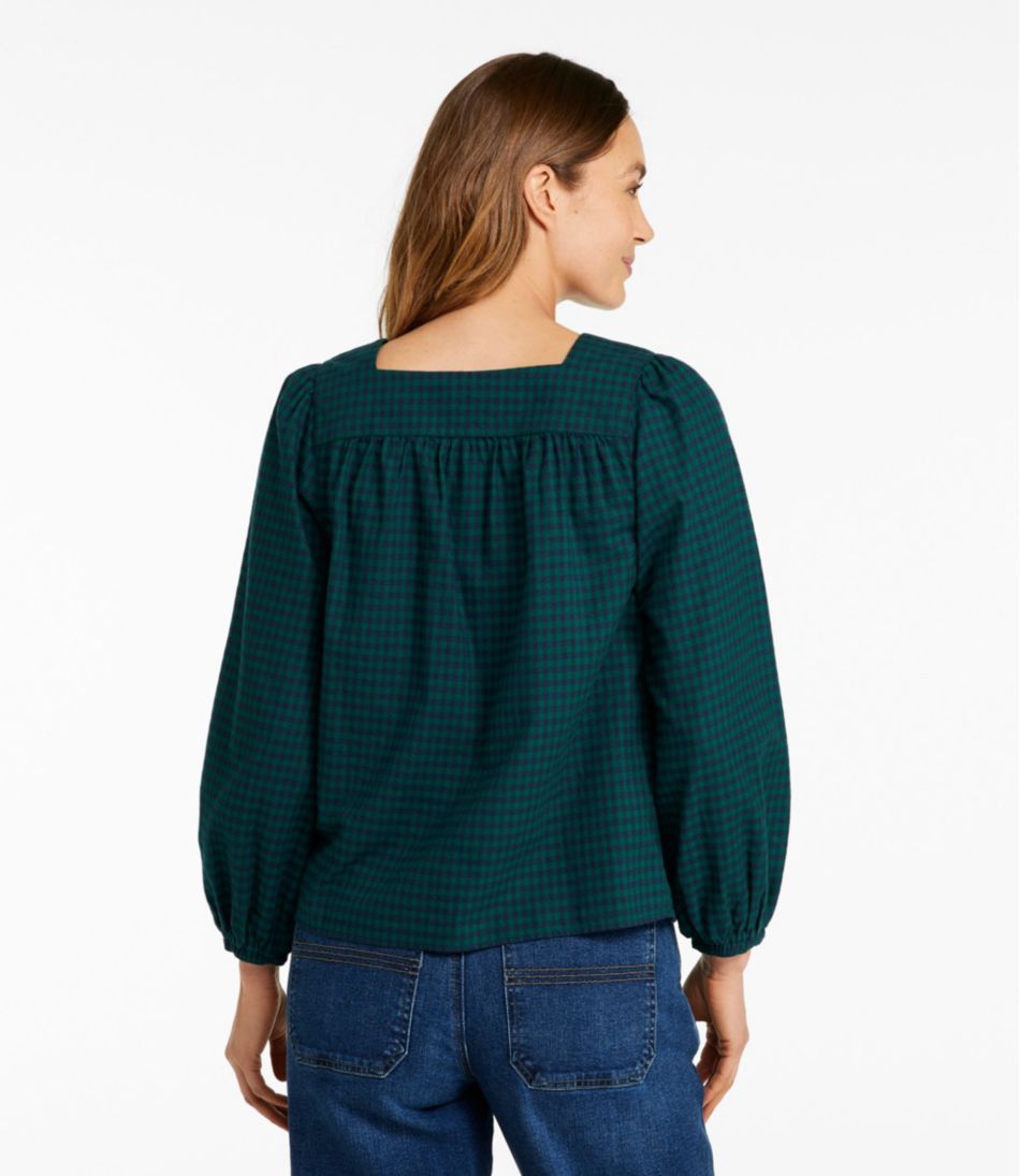 L.L.BeanWomen's Whisperweight Flannel Shirt, Squareneck