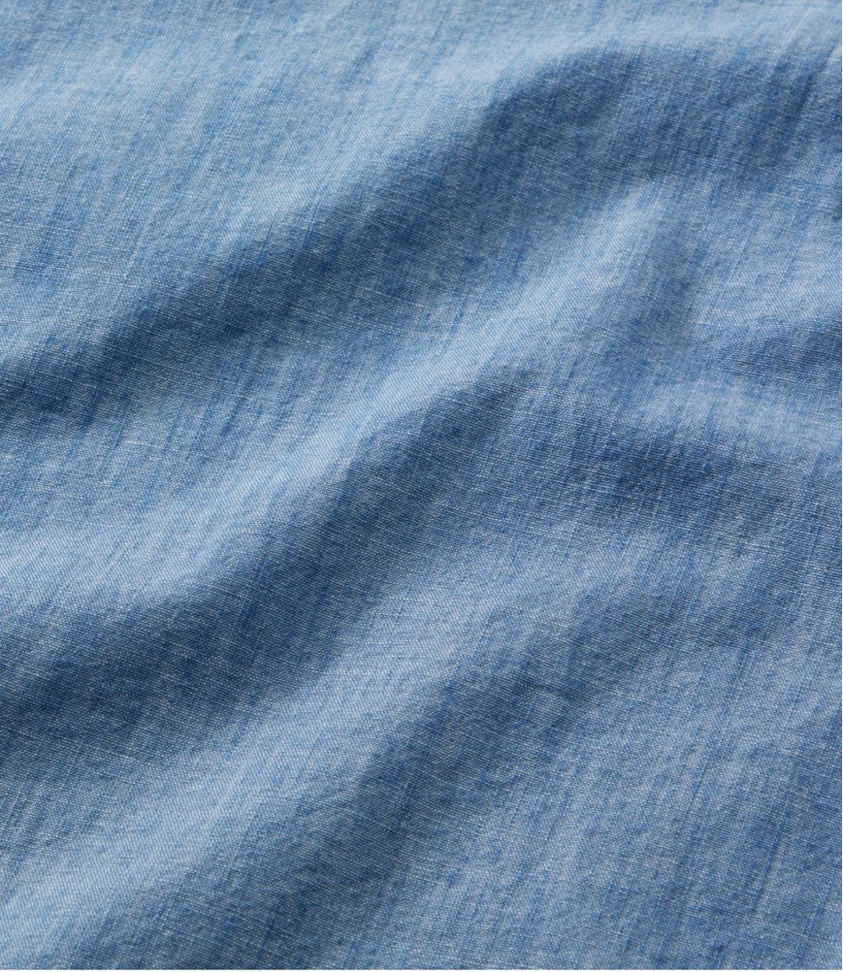 L.L.BeanWomen's Essential Cotton Shirt, Chambray Long Sleeve