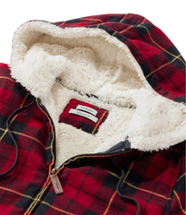 L.L.BeanWomen's Scotch Plaid Flannel Shirt, Sherpa-Lined Zip Hoodie