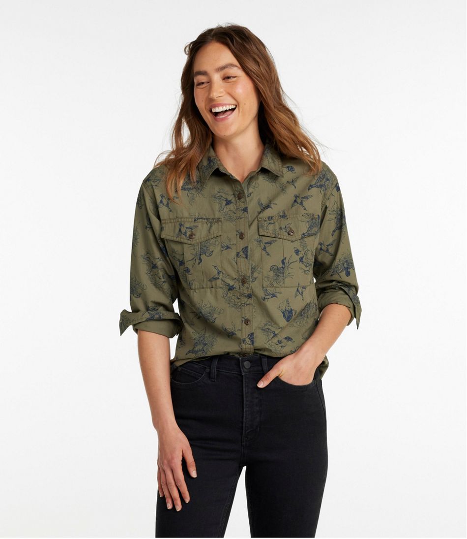 L.L.BeanWomen's Signature Soft Poplin Shirt, Novelty