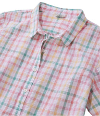 L.L.BeanWomen's Vacationland Seersucker Shirt, Short-Sleeve Popover Plaid