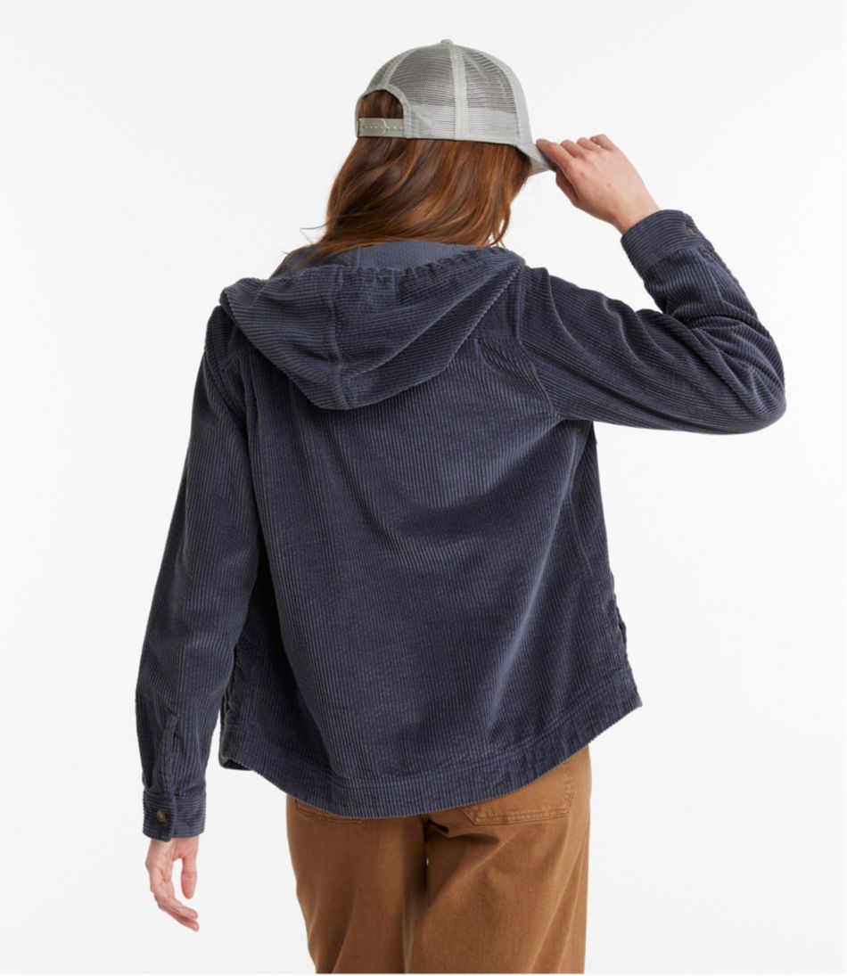 L.L.BeanWomen's Comfort Corduroy Relaxed Shirt, Zip Hoodie
