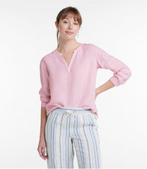 L.L.BeanWomen's Premium Washable Linen Shirt, Splitneck