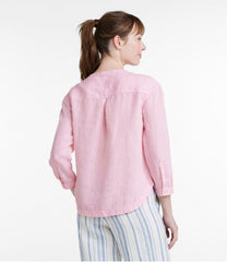 L.L.BeanWomen's Premium Washable Linen Shirt, Splitneck